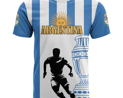 Custom Argentina Football T Shirt We Are The Champions