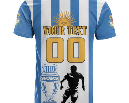 Custom Argentina Football T Shirt We Are The Champions