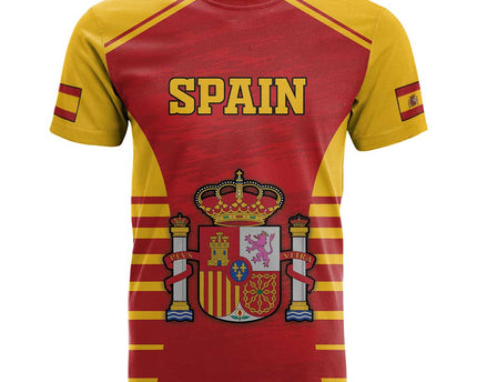 Custom Spain Coat Of Arms - T-Shirt - Sport Style