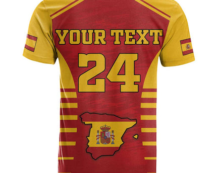 Custom Spain Coat Of Arms - T-Shirt - Sport Style