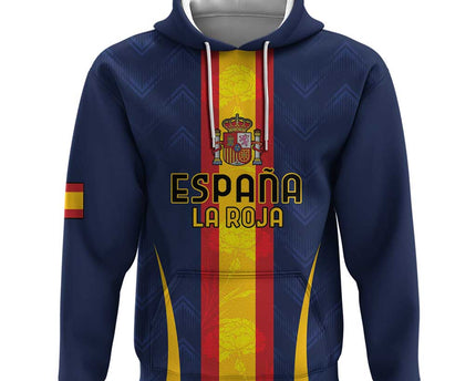Custom Spain Football Hoodie La Roja With Carnation Pattern