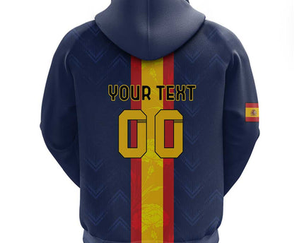 Custom Spain Football Hoodie La Roja With Carnation Pattern