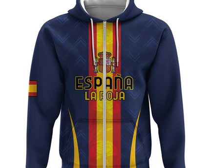 Custom Spain Football Hoodie La Roja With Carnation Pattern
