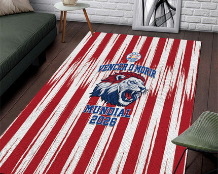 Paraguay Football Mundial 2026 Area Rug Lion Vencer O Morir Supporter