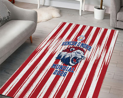 Paraguay Football Mundial 2026 Area Rug Lion Vencer O Morir Supporter