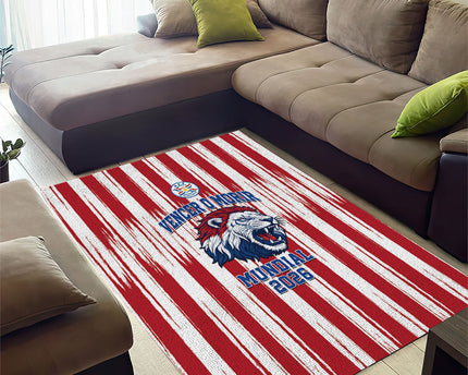 Paraguay Football Mundial 2026 Area Rug Lion Vencer O Morir Supporter