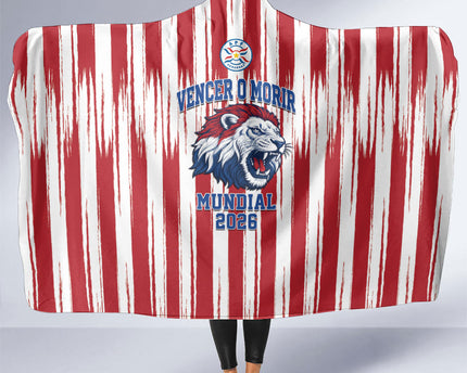 Paraguay Football Mundial 2026 Hooded Blanket Lion Vencer O Morir Supporter