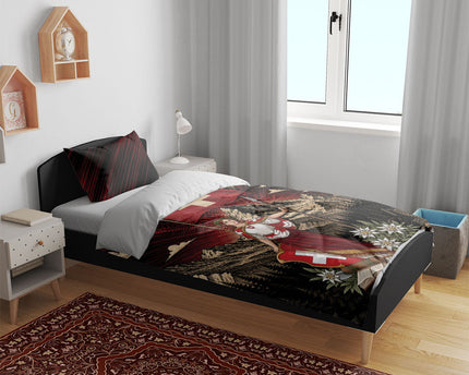 Switzerland National Day Bedding Set Helvetia Alps Heritage Pride