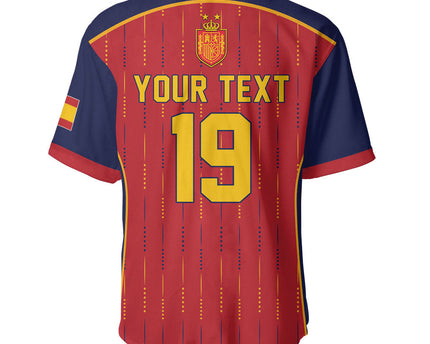 Custom Spain La Roja Football Baseball Jersey 2010 Legacy 2026 Next Chapter