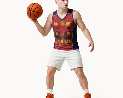 Custom Spain La Roja Football Basketball Jersey 2010 Legacy 2026 Next Chapter