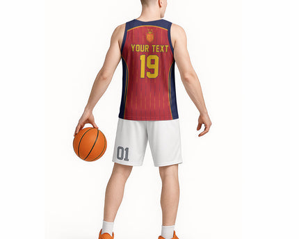 Custom Spain La Roja Football Basketball Jersey 2010 Legacy 2026 Next Chapter
