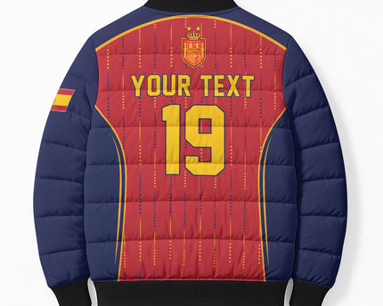 Custom Spain La Roja Football Bomber Puffer Jacket 2010 Legacy 2026 Next Chapter
