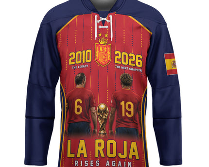 Custom Spain La Roja Football Hockey Jersey 2010 Legacy 2026 Next Chapter