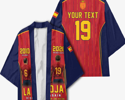 Custom Spain La Roja Football Kimono 2010 Legacy 2026 Next Chapter