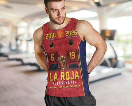 Custom Spain La Roja Football Men Tank Top 2010 Legacy 2026 Next Chapter