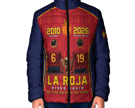 Custom Spain La Roja Football Padded Jacket 2010 Legacy 2026 Next Chapter
