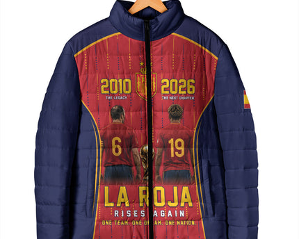 Custom Spain La Roja Football Padded Jacket 2010 Legacy 2026 Next Chapter