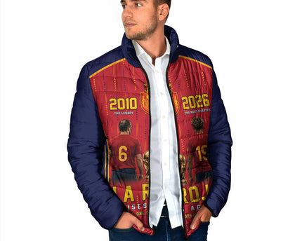 Custom Spain La Roja Football Padded Jacket 2010 Legacy 2026 Next Chapter