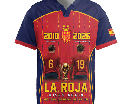 Custom Spain La Roja Football Rugby Jersey 2010 Legacy 2026 Next Chapter