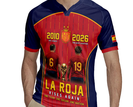 Custom Spain La Roja Football Rugby Jersey 2010 Legacy 2026 Next Chapter