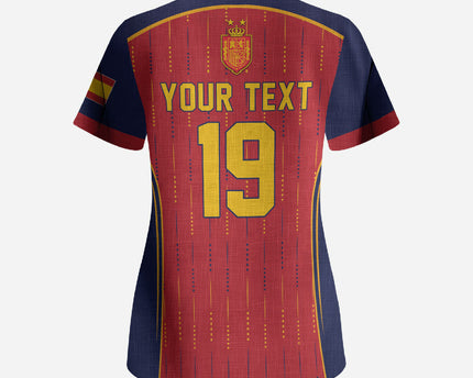 Custom Spain La Roja Football Scrub Top 2010 Legacy 2026 Next Chapter