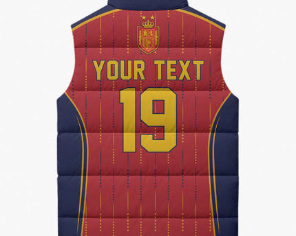 Custom Spain La Roja Football Sleeveless Puffer Jacket 2010 Legacy 2026 Next Chapter