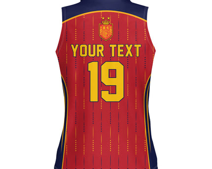 Custom Spain La Roja Football Women Sleeveless Polo Shirt 2010 Legacy 2026 Next Chapter