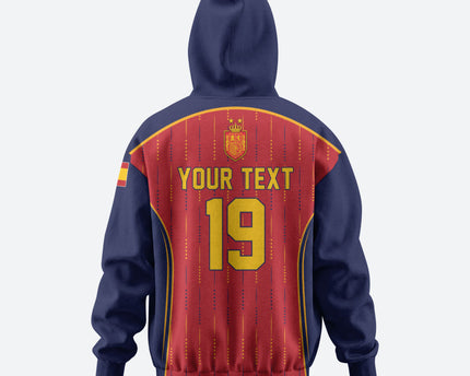 Custom Spain La Roja Football Zip Hoodie 2010 Legacy 2026 Next Chapter