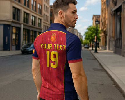 Custom Spain La Roja Football Zipper Polo Shirt 2010 Legacy 2026 Next Chapter