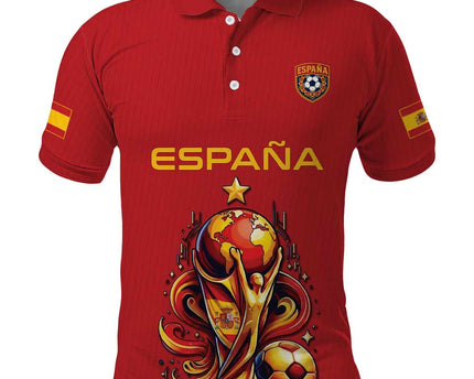 Custom World Football 2026 Spain Polo Shirt Road To Champions Dream