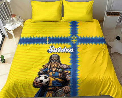 World Football 2026 Sweden Bedding Set Go Blagult Viking Glory