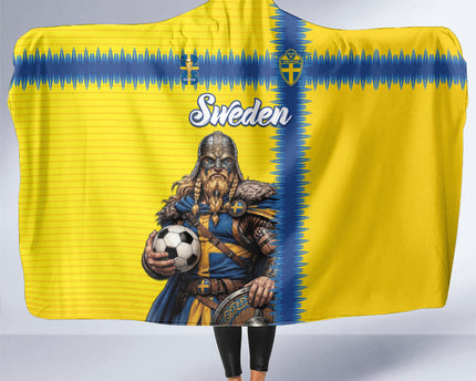 World Football 2026 Sweden Hooded Blanket Go Blagult Viking Glory