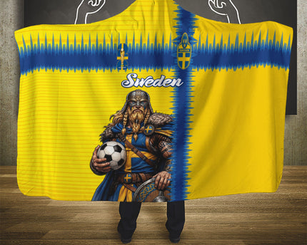 World Football 2026 Sweden Hooded Blanket Go Blagult Viking Glory