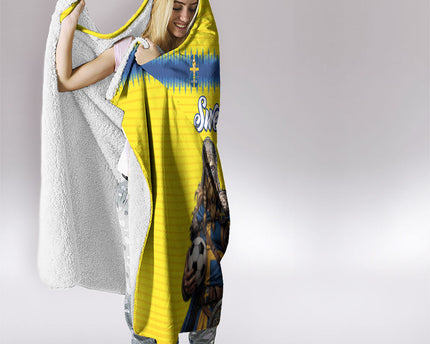 World Football 2026 Sweden Hooded Blanket Go Blagult Viking Glory