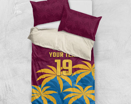 Custom West Indies Cricket Bedding Set The Maroons Calypso Heritage
