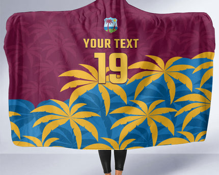 Custom West Indies Cricket Hooded Blanket The Maroons Calypso Heritage