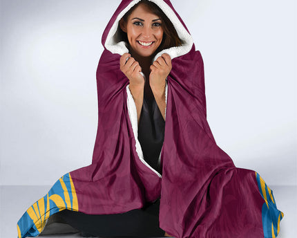 Custom West Indies Cricket Hooded Blanket The Maroons Calypso Heritage