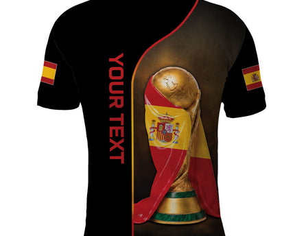 Personalized Spain Football 2026 Polo Shirt Trophy Flag Pride Art