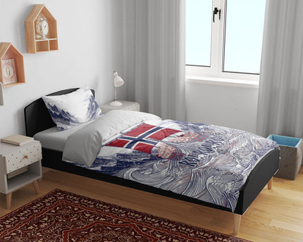 Norway Football Bedding Set Ro Ro Ro Viking Glory