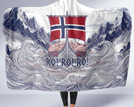 Norway Football Hooded Blanket Ro Ro Ro Viking Glory