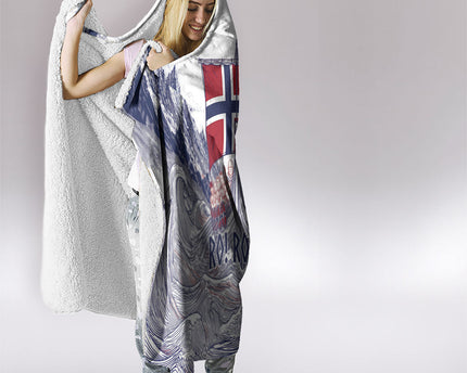 Norway Football Hooded Blanket Ro Ro Ro Viking Glory