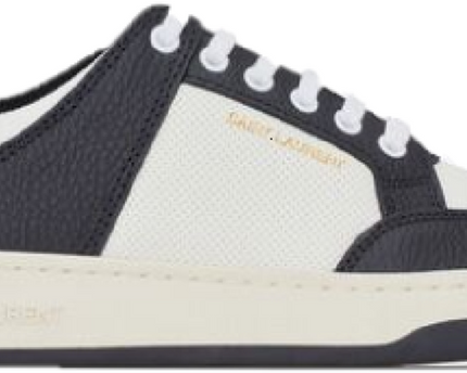 Men's Saint Laurent Low Top White Dark Green Sneakers
