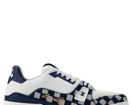 Men's Louis Vuitton Trainer White Navy Sneakers