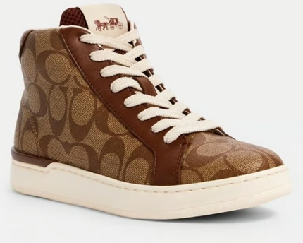 Men's Clip High Top Brown Sneakers