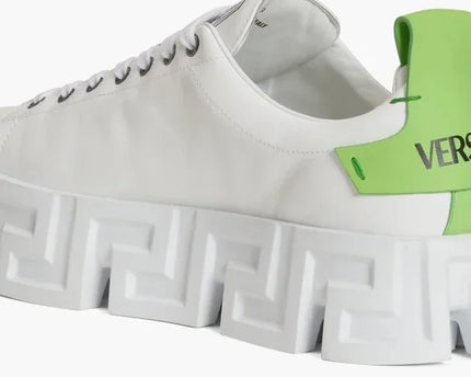 Men's Versace Greca White Light Green Sneakers