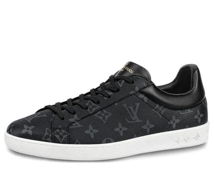 Men's Louis Vuitton Luxembourg Trainer Black Logo Monogram Sneakers