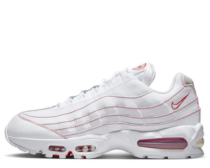 Men's Nike Air Max 95 Big Bubble White University Red Shoes