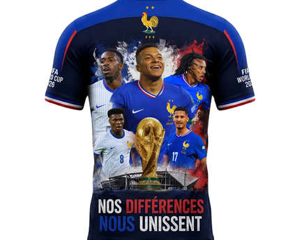 Nos Différences Nous Unissent Jersey - France World Cup 2026 3D Jersey