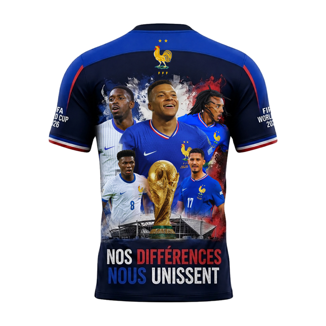 Nos Différences Nous Unissent Jersey - France World Cup 2026 3D Jersey