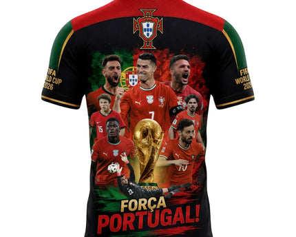 Portugal Football Heritage Shirt - Belém Tower & Golden Cup 3D Graphic Jersey